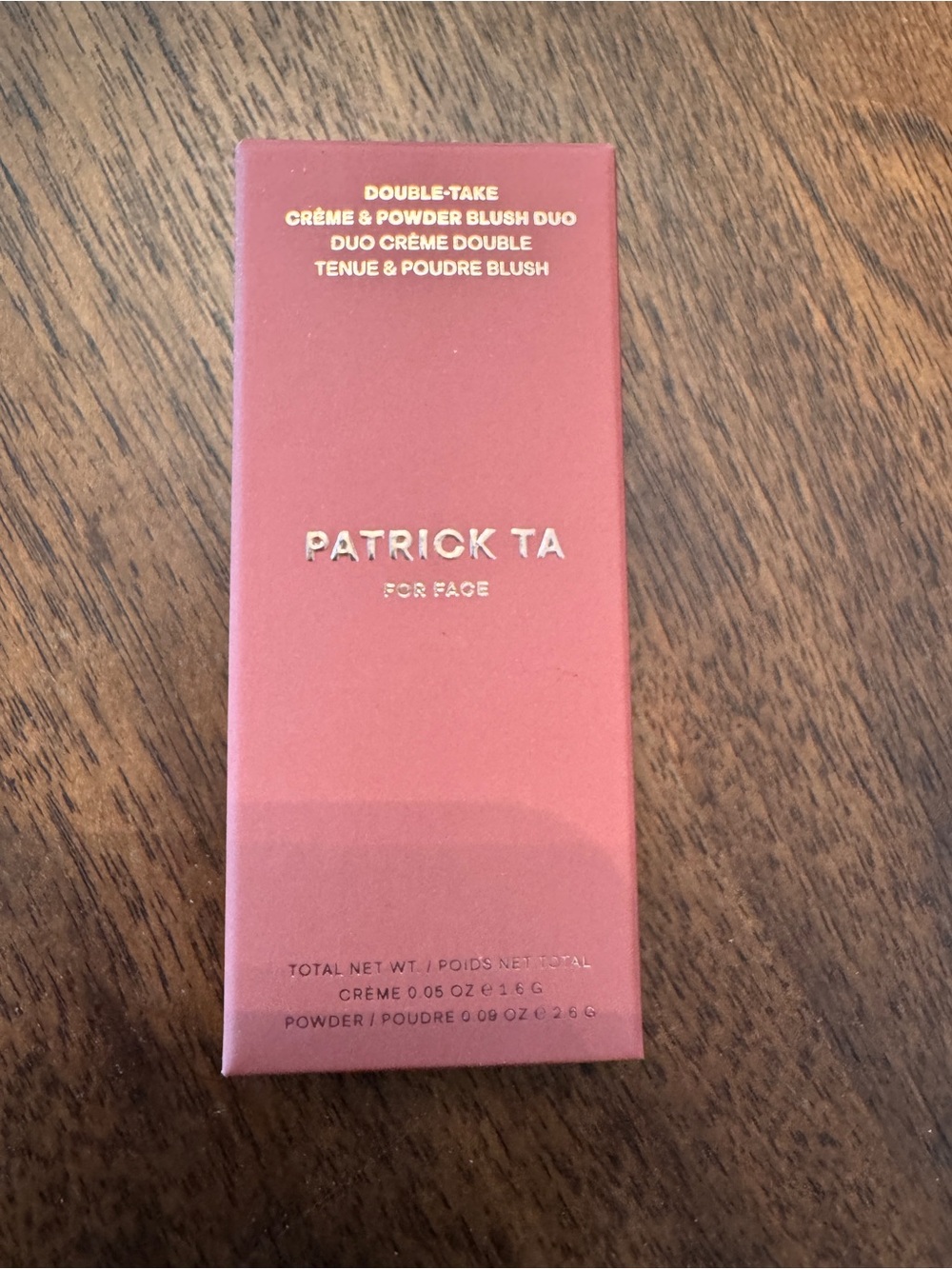 Patrick Ta for Face Double-Take Creme & Powder Blush Duo She Left Me On Red New